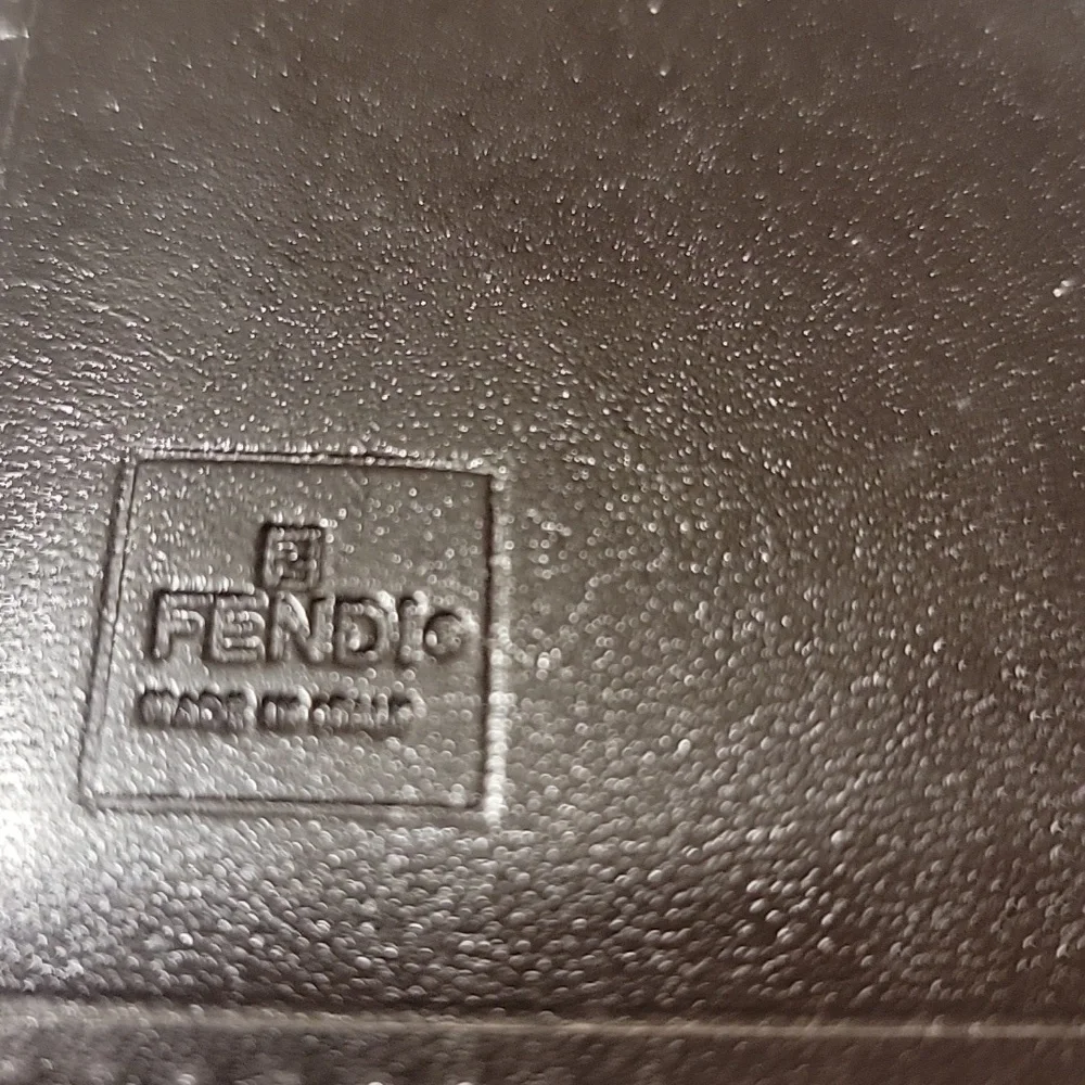 Fendi ZUCCA Monogram Canvas Leather Trim Wallet/Checkbook Cover - Picture 9 of 10